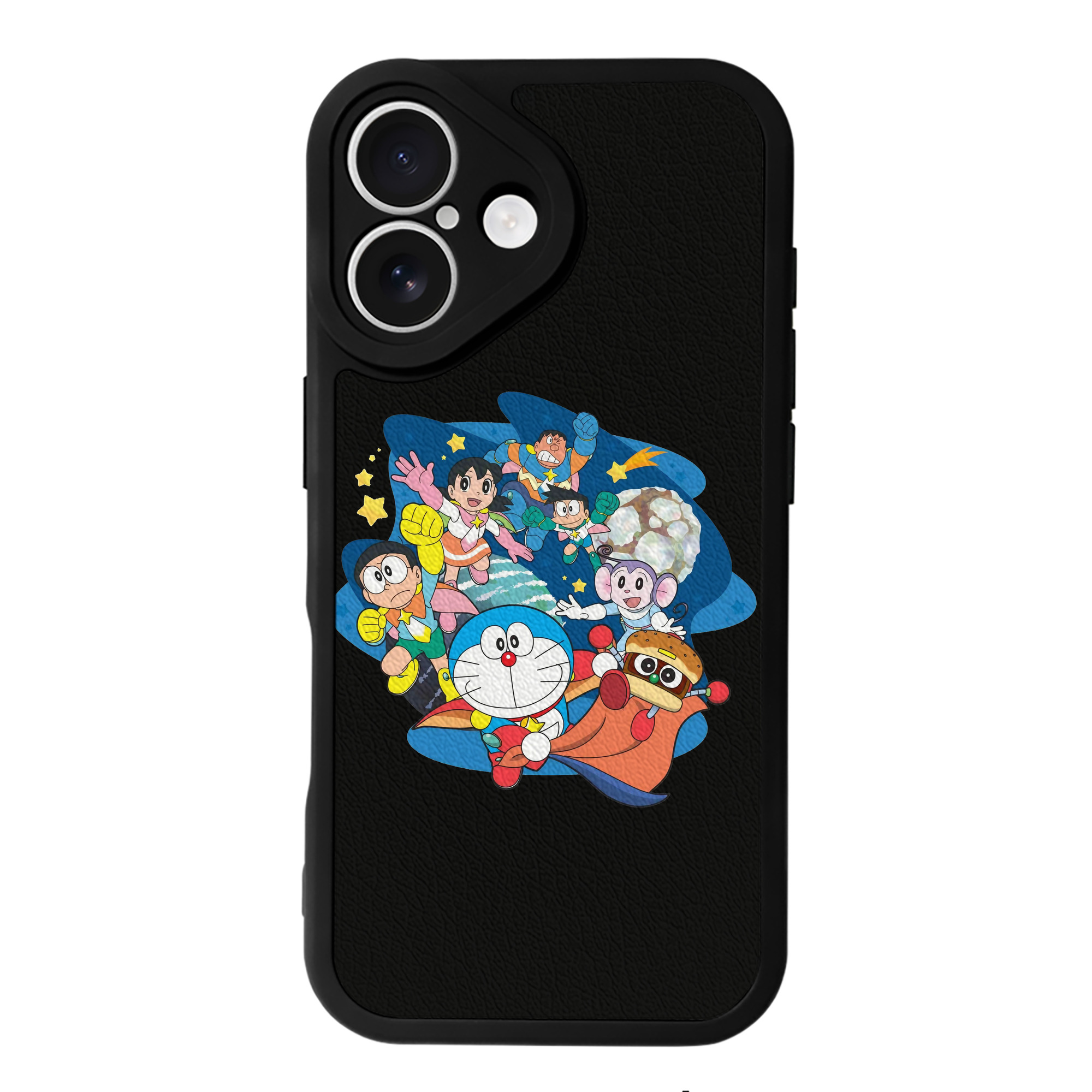 （画像用） ドラえもん Doraemon 【iPhone 16シリーズ対応】シリコンスマホケース（レザー調） 材質：シリコン